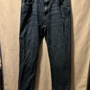 Wrangler Slim Straight Jeans in Dark Blue Wash